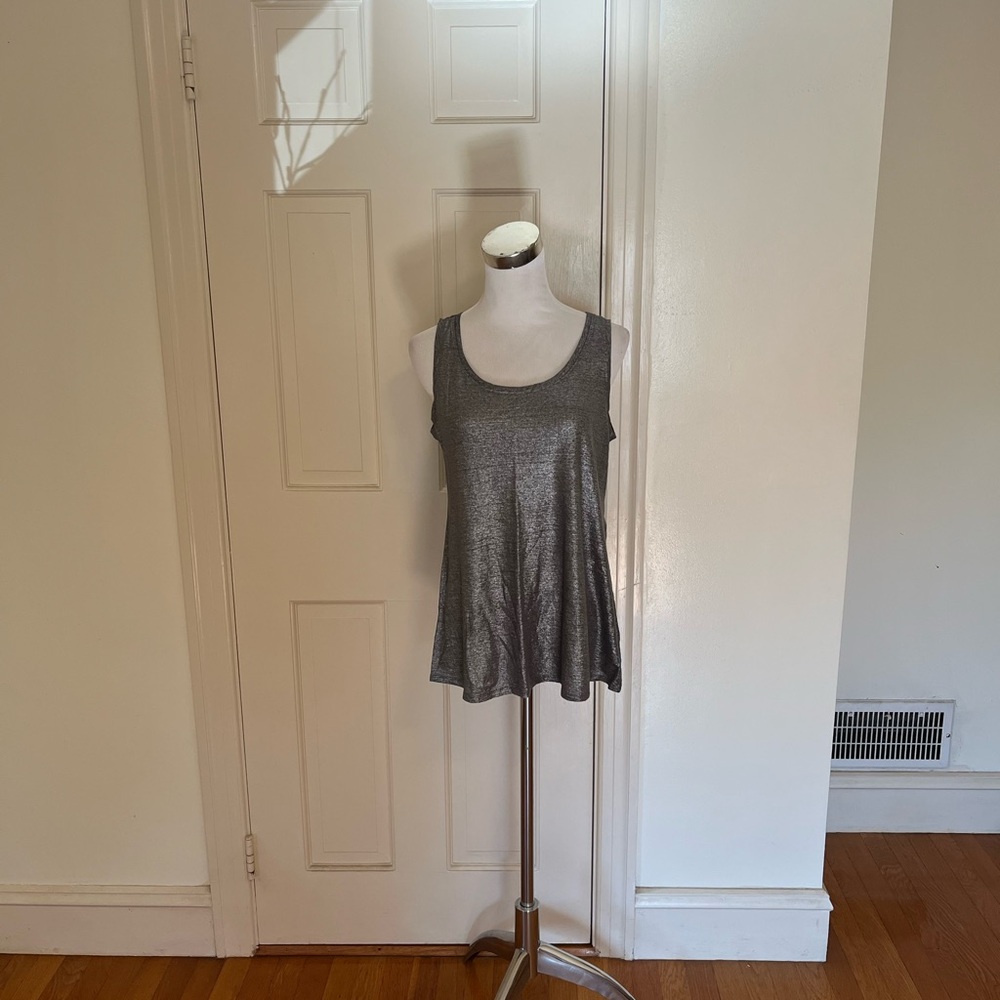 Eileen Fisher Shimmer 100% Organic Linen Tank Top size Small